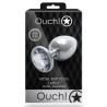Ouch! Bijou anal Round Gem L 8 x 4cm Argenté-Transparent 